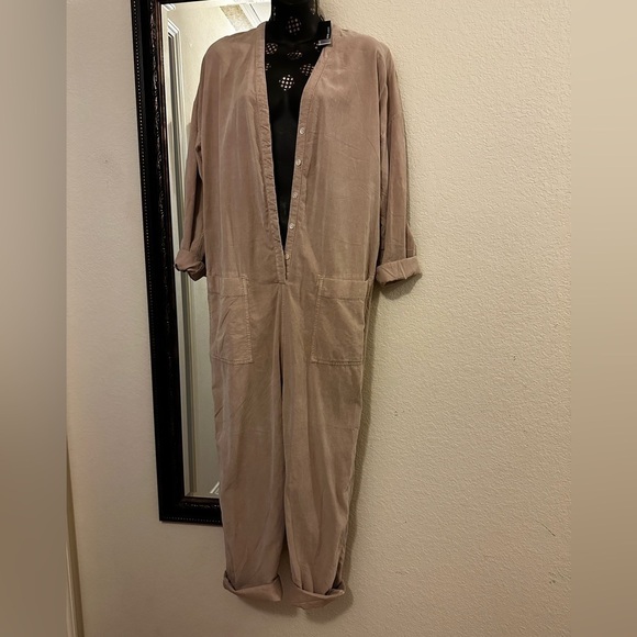 Corduroy Jumper by James Perse Los Angeles gorpcore Ultra Fine Mocha Mousse NWT - Picture 14 of 14